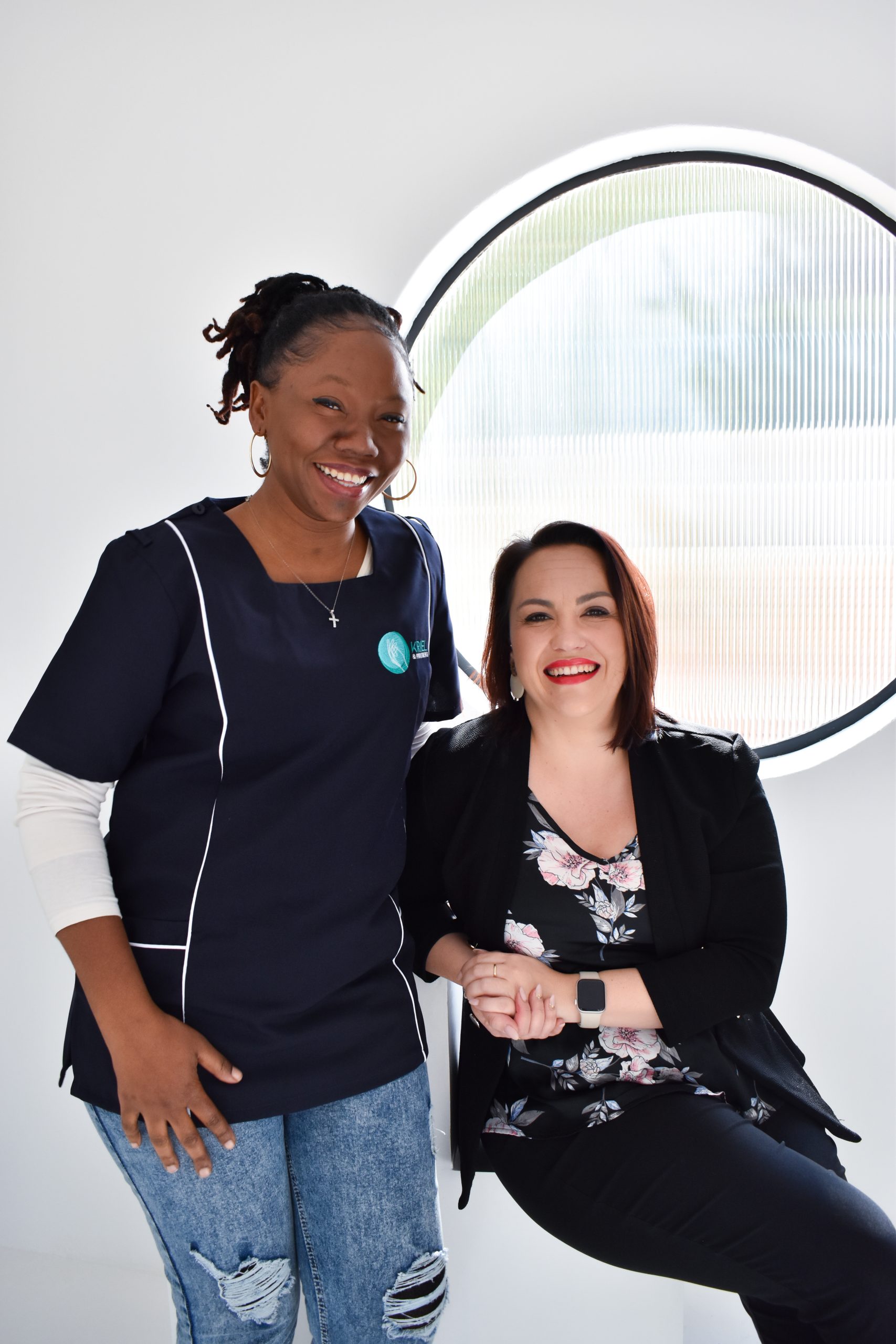 Ilanie Kriel with a Kriel Care caregiver
